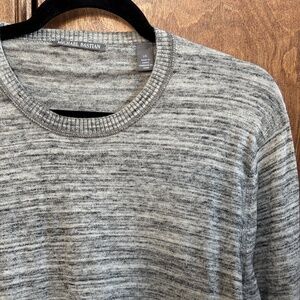 Men's Elbow Patch Slub Crewneck Sweater by Michael Bastian - Size Large
